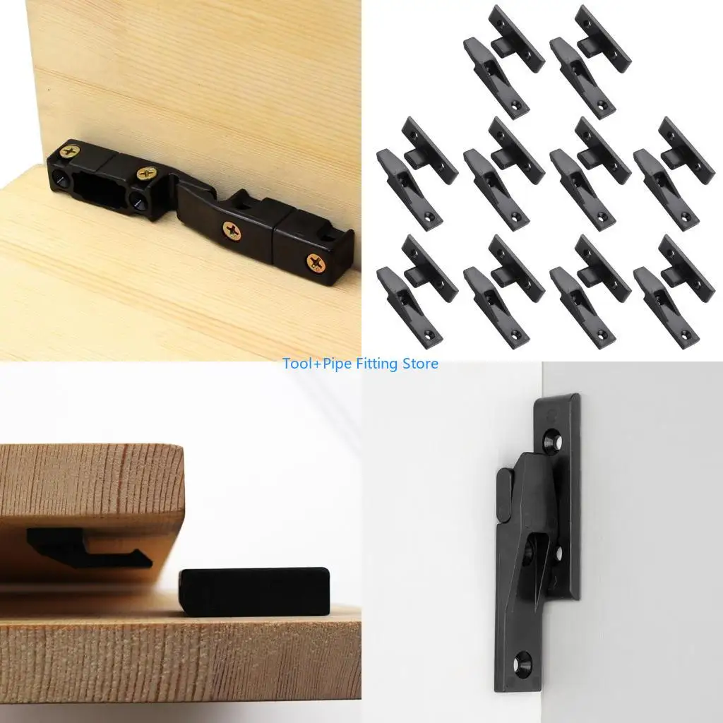 F92B 10Pcs Kitchen Plinth Clip Drop On Hook On Push in Plinth Fasteners Furniture Board Connector for Fixed Kitchen Cabinet