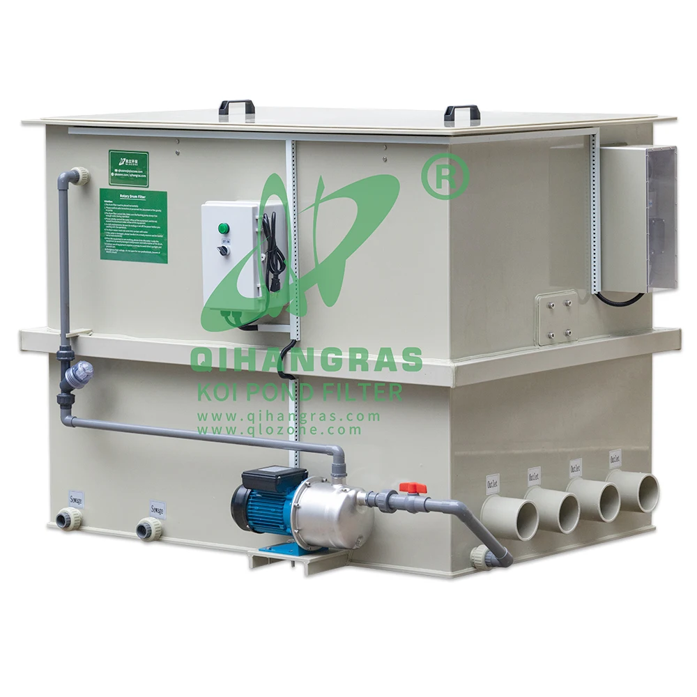 Large Capacity 80m3/h Water Treatment Drum Filter Aquaculture Rotary Drum Screen Filter For Aquaculture Farming