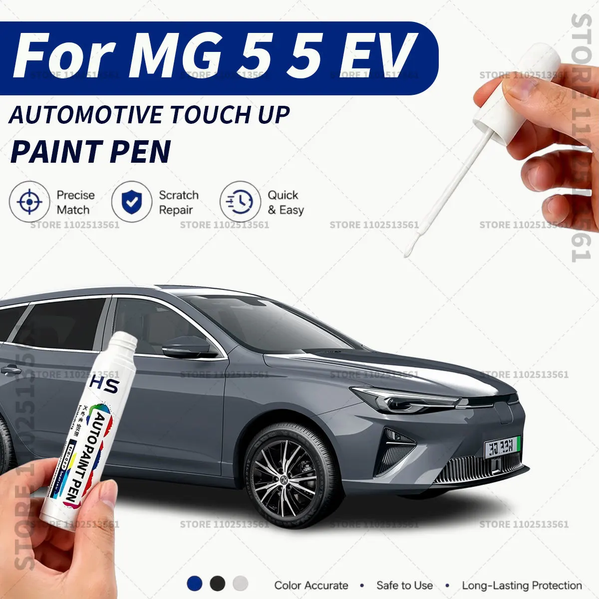 For MG Motor MG 5 5 EV Cosmic Silver Red Pearl White yellow Automotive Touch Up Paint Pen – Restore Car Paint & Remove Scratches