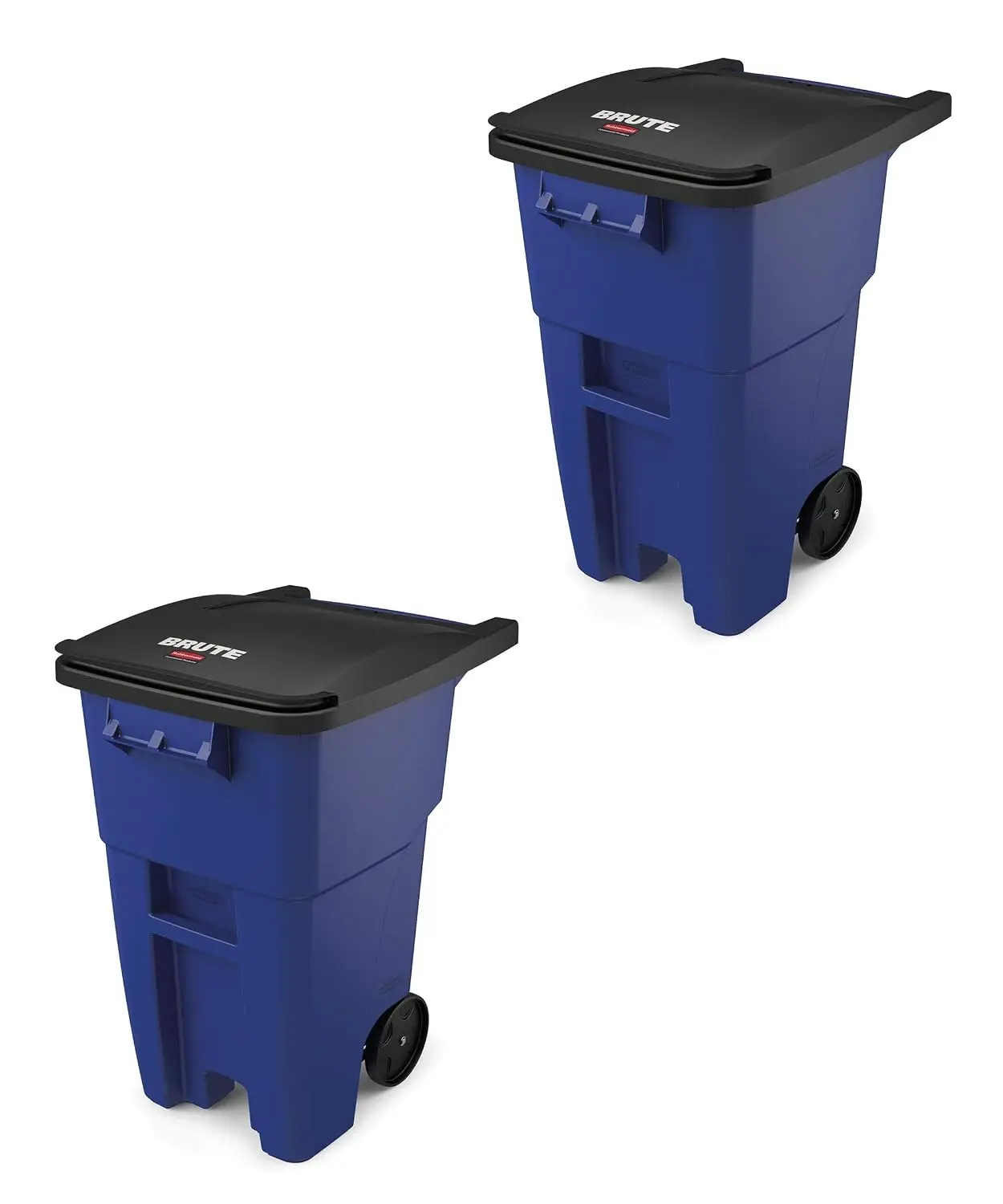 BRUTE Rollout Can, Blue, 50-Gal, Pack of 2