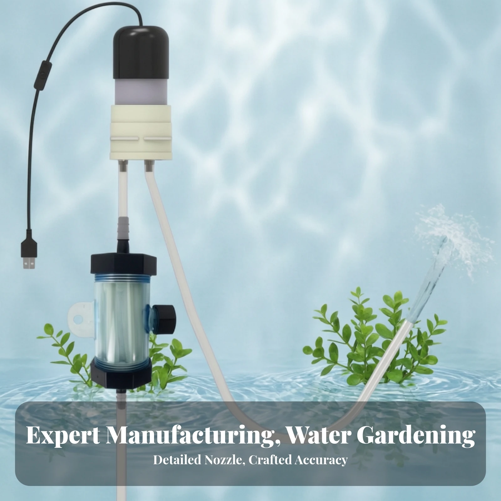Aquarium Cleaning Pump with Suction Tubes Easy Setup Electric Aquatic Tank Cleaner Aquarium Cleaner with Hose Compact Portable