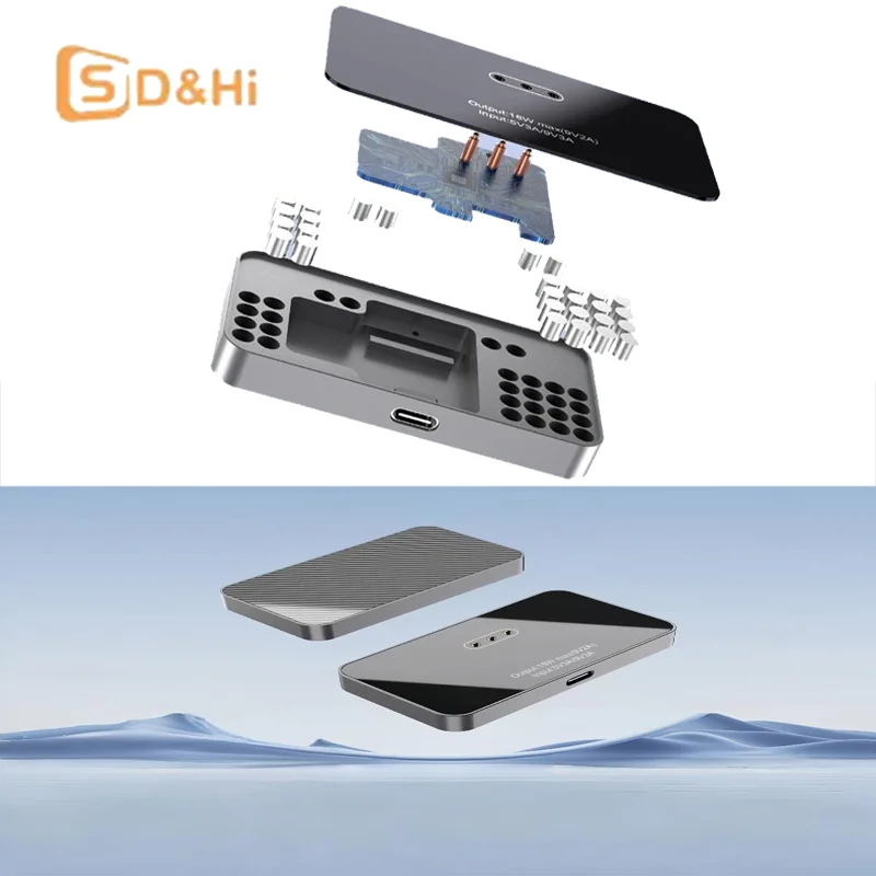 

1Pcs For IPad Pro 13"/11"/12.9" 18W Fast Charging Smart Connector Charger Aluminum Alloy Magnetic Wireless Charger Module