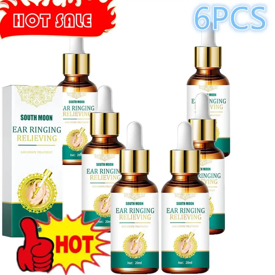 

6PCS Ear Ringing Relieving Drops Treatment Tinnitus Relief Drops For Hard Of Hearing Tinnitus Symptoms Earache Relief Healthcare