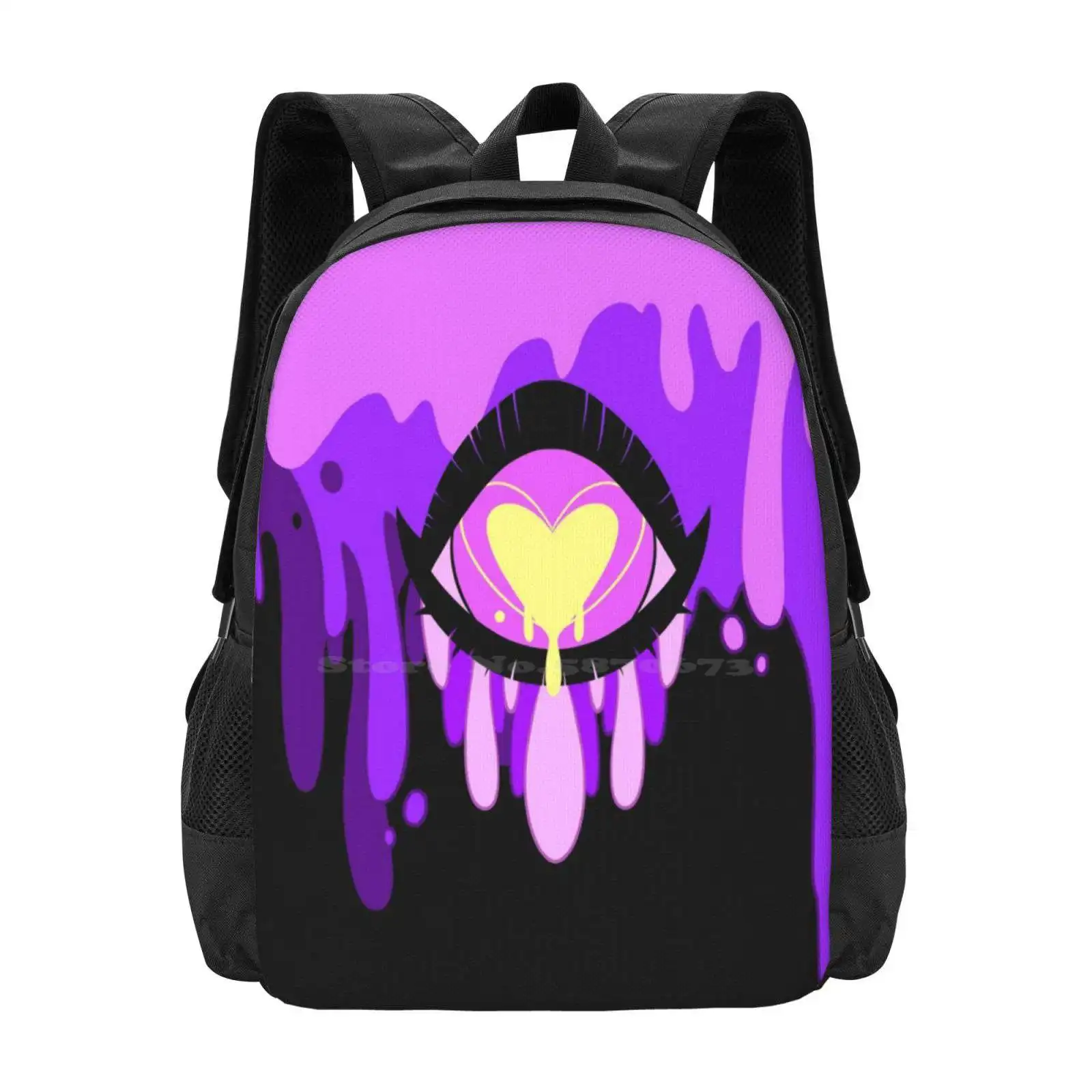 

Eye See You 2 New Arrivals Unisex Bags Student Bag Backpack Cyclops Monster Slime Purple Pastel Goth