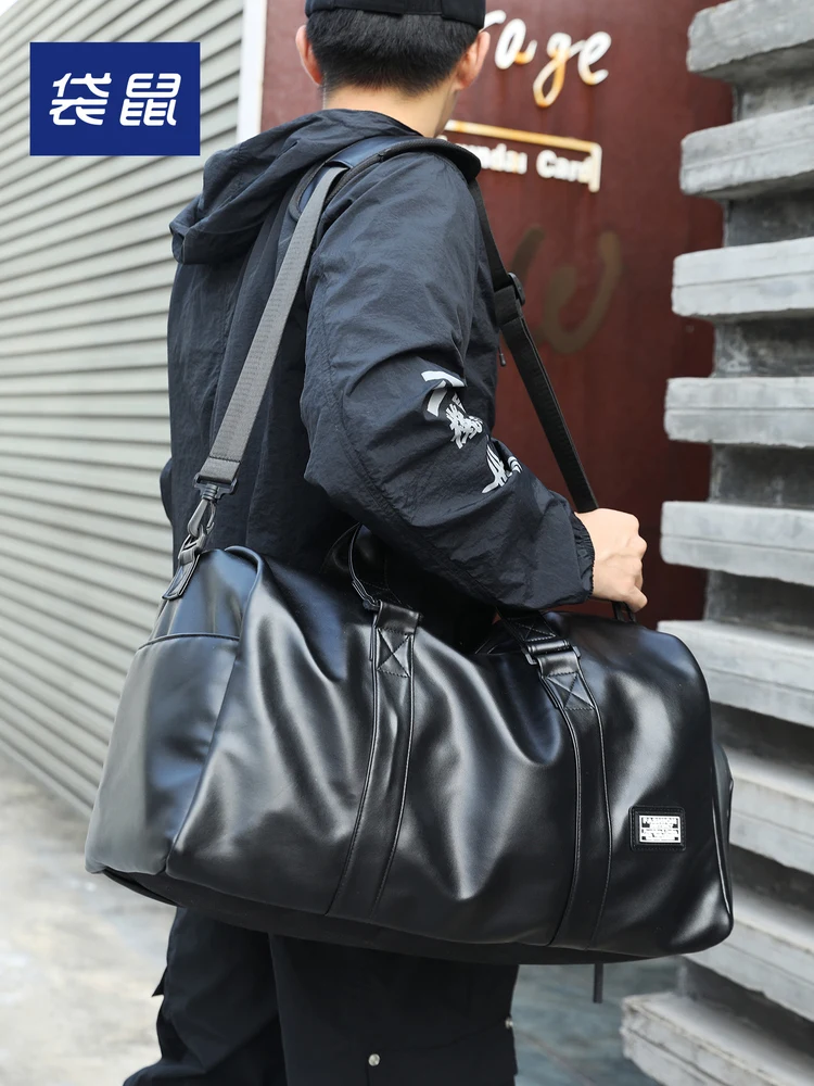 kangaroo-men's-large-capacity-shoulder-bag-fashionable-travel-bag-portable-luggage-for-short-trips-and-outings-leisure-handbag