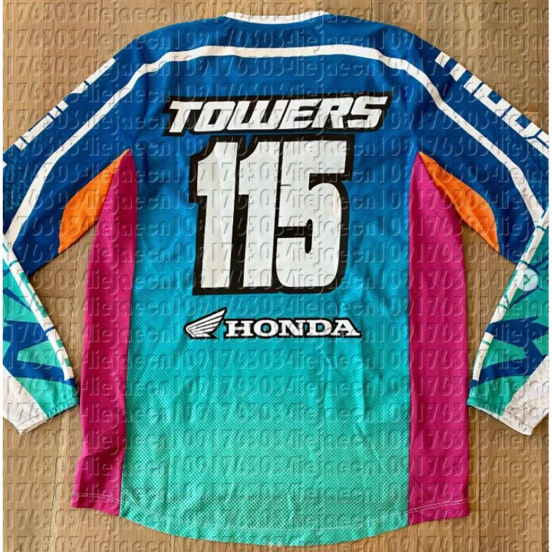 

Летняя мото-велосипедная форма для мужчин и женщин, энтузиасты гонок на мотоциклах HHonda, футболка с длинными рукавами, дышащий трикотаж для мотокросса