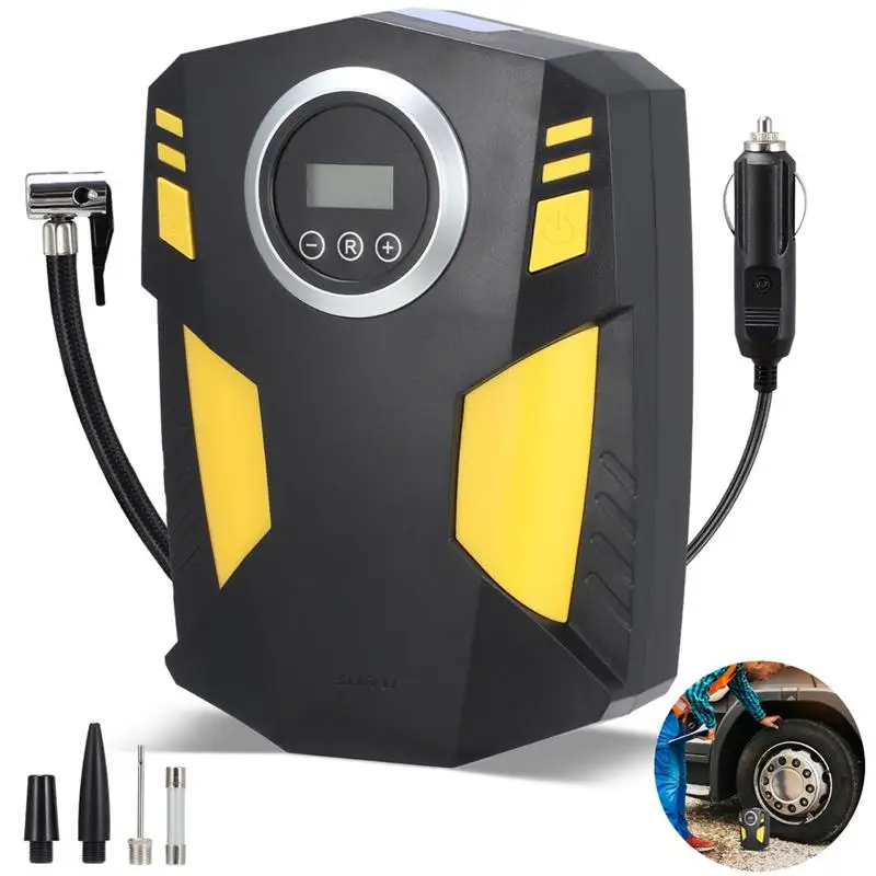 

Portable Air Compressor Tire Inflator Digital Pressure Gauge For Car Tires Auto Tire Pump For Bikes Other Inflatables Electric