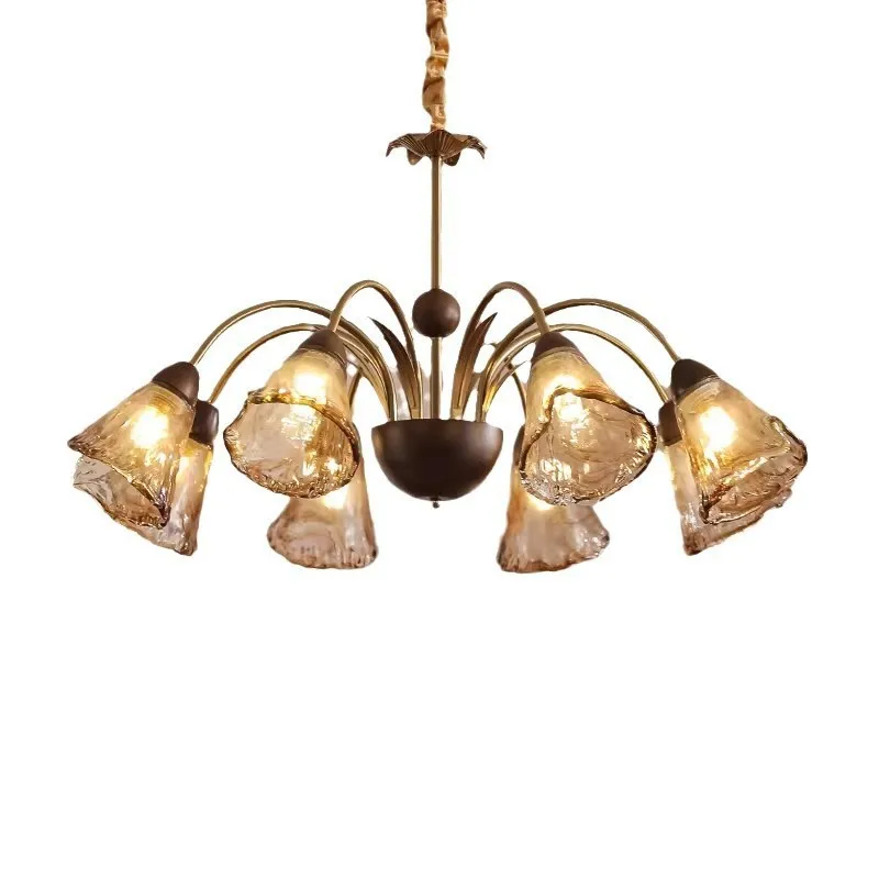 

Retro hall main lamp designer high sense solid wood restaurant master bedroom