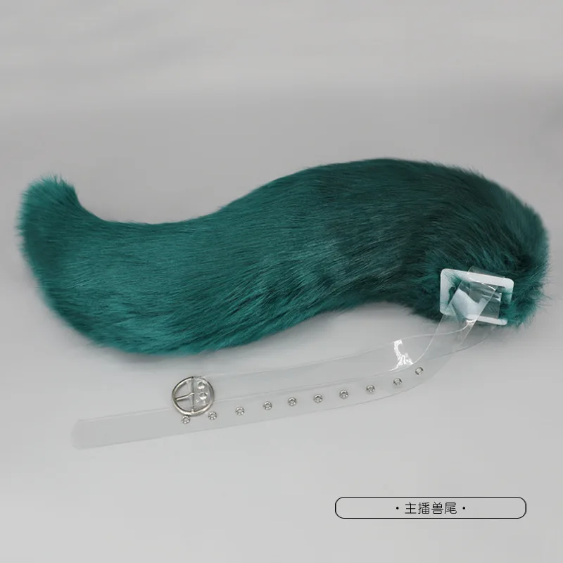 Anime Beast Ears and Tail Headband, Wolf Ear Fox, Green Cat, Lolita Cosplay, Feita à Mão, Halloween, Acessórios de Natal, Novo