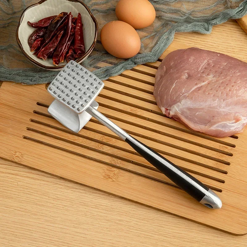 Loose Meat Hammer Double-Sided Checkered Beef Tenderizer Tools Loose Tenderizer Steak Hammer Portable Meats Beat Kitchen Gadgets