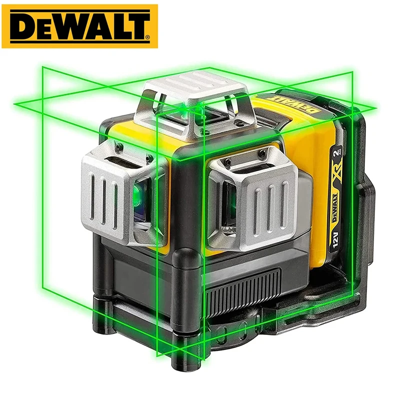 DEWALT DW089LG12 Line Laser Level Outdoor 12V Lithium Battery With 3 Sides * 360 Degree Vertical Horizontal Green Light