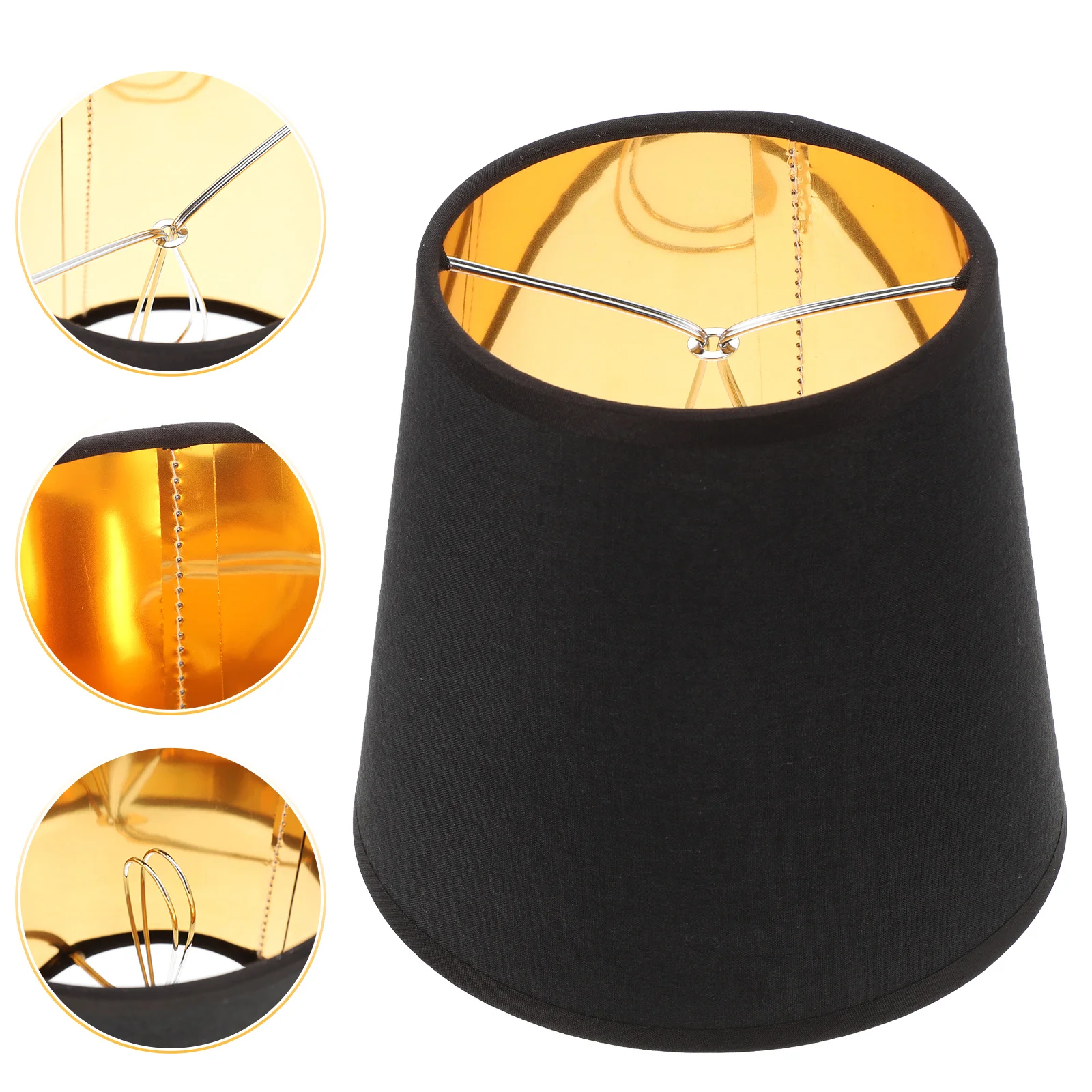 

Fabric Lampshade Hollow Cloth Shades Chandelier Replacement for Desk Metal Table Cover