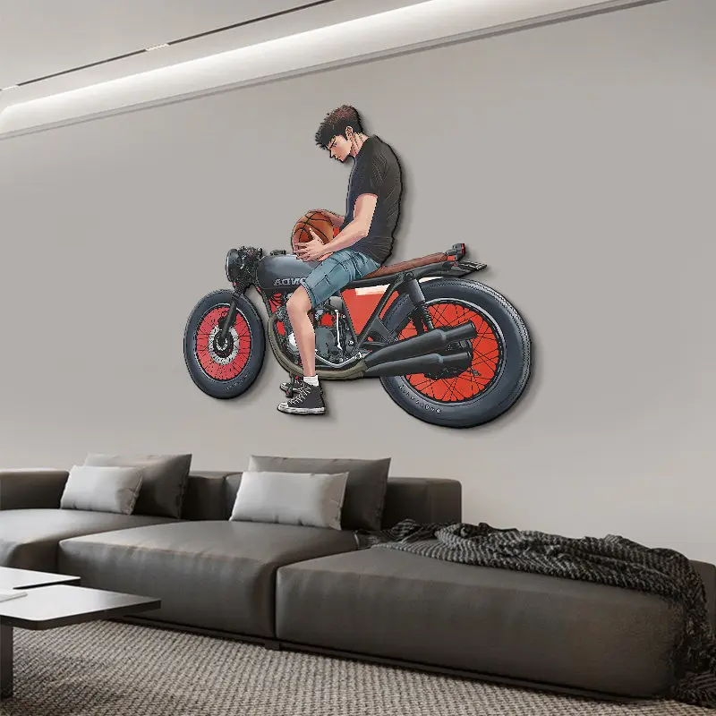 Hanging paintings, glowing LED lights, living room and bedroom decorations, anime, boys, children's room murals