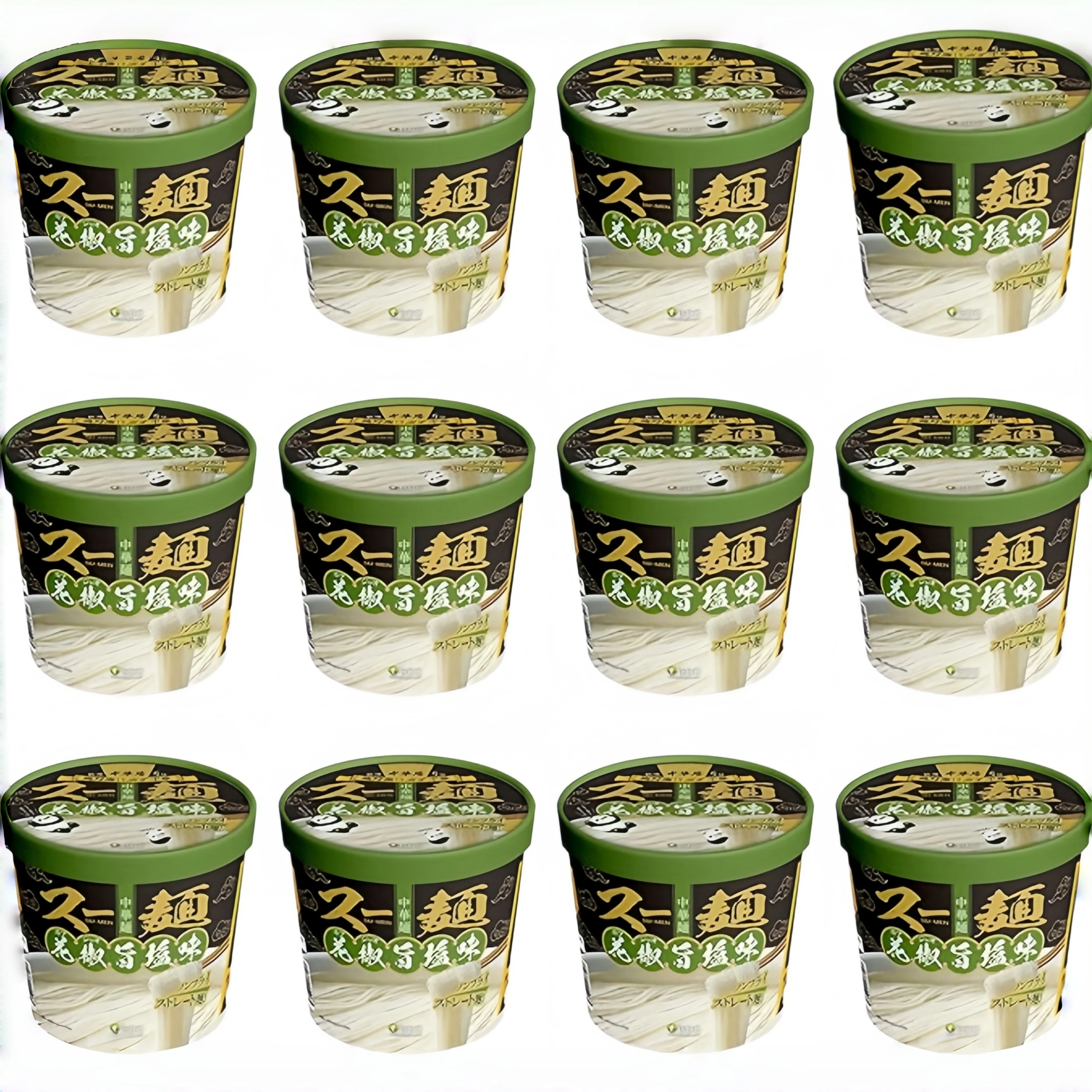 [医食同源ドットコム] iSDG スー麺 (花椒旨塩味) 77g × 12食 低カロリー つるつる ノンフライ ストレート麺 即席カップ麺 まっすぐ麺