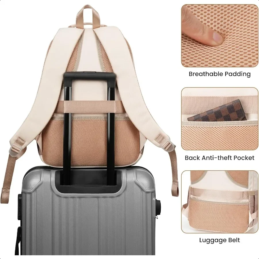 Школьный рюкзак для девочек-подростков, 15,6-дюймовый рюкзак для колледжа, сумка для начальной и средней школы, большие милые сумки для книг, легкий рюкзак