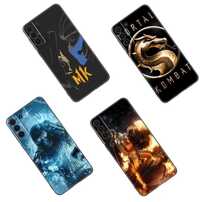 Mortal Kombat Game Black Silicone Phone Case For Samsung Galaxy S23 S21 S20 FE S24 S22 Ultra S10E S10 S9 S8 Plus