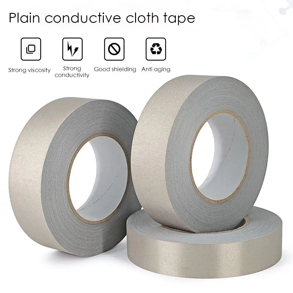 Durable Silver Gray Self-adhesive Conductive Tape Radiation-Proof Shielding Electromagnetic Wave Anti-interference