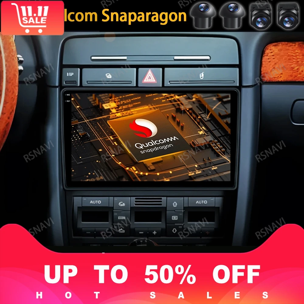 

Android 14 Car Radio For Audi A4 2000 - 2009 B6 B7 S4 B7 B6 RS4 SEAT Exeo Carplay Auto Multimedia Video Player Navi GPS 4G WIFI