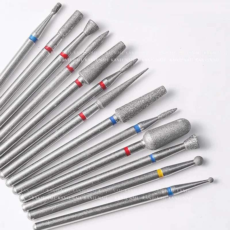 حار! 2 قطعة مثقاب الأظافر الفضية الطبية الماس الكهربائية مانيكير القواطع بشرة نظيفة مسمار الحفر اكسسوارات أدوات العناية