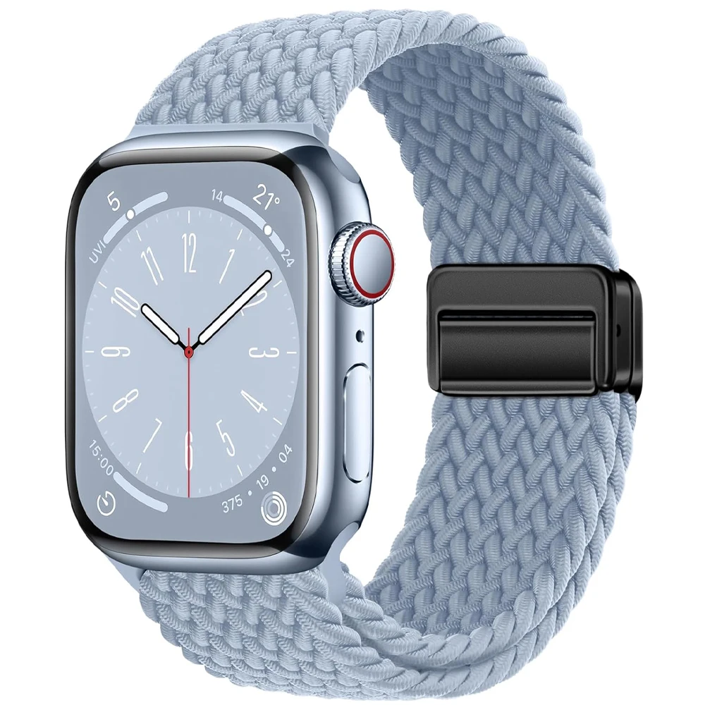 Braided Strap For Apple Watch Band 44mm 40mm 45mm 49mm 41mm 38mm magnetic buckle Bracelet iWatch series se 7 3 5 6 8 9 Ultra 2