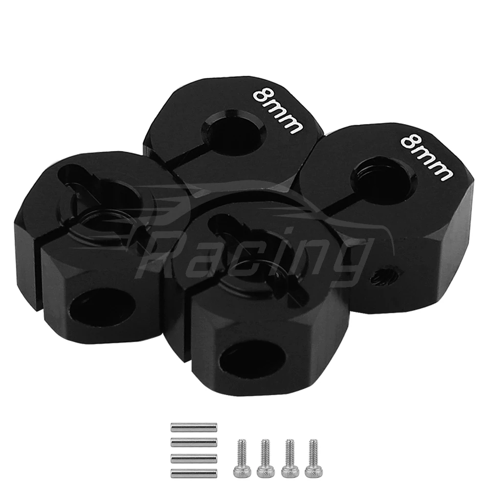 4Pcs Aluminum Alloy 8/9/10/11/12mm Wheel Hex Drive Adapter Hexagon 12mm for Axial SCX10 HSP HPI Tamiya 1/10 RC Car Model Part