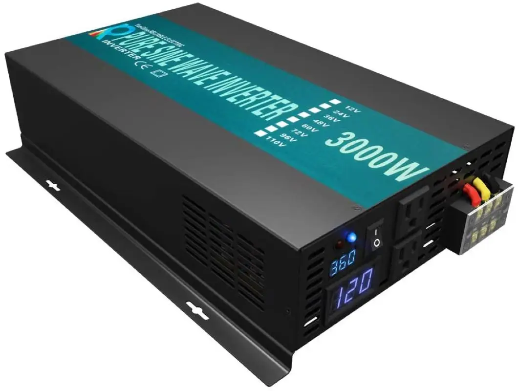 Pure Sine Wave Inverter 3000W DC to 1AC Converter For Home Power Bank Solar