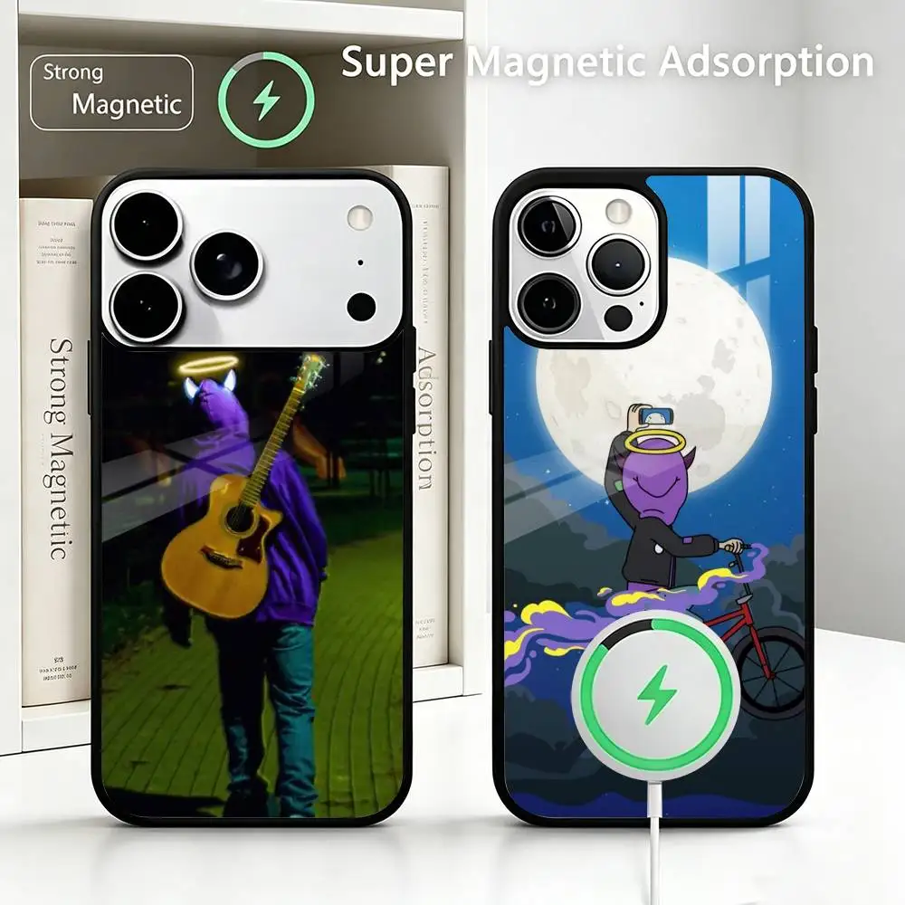 Capa Carregadora Sem Fio Tha Supreme Rapper T-Thasup para iPhone 17/16/15/14/13/12/11 Plus Pro Max Plus