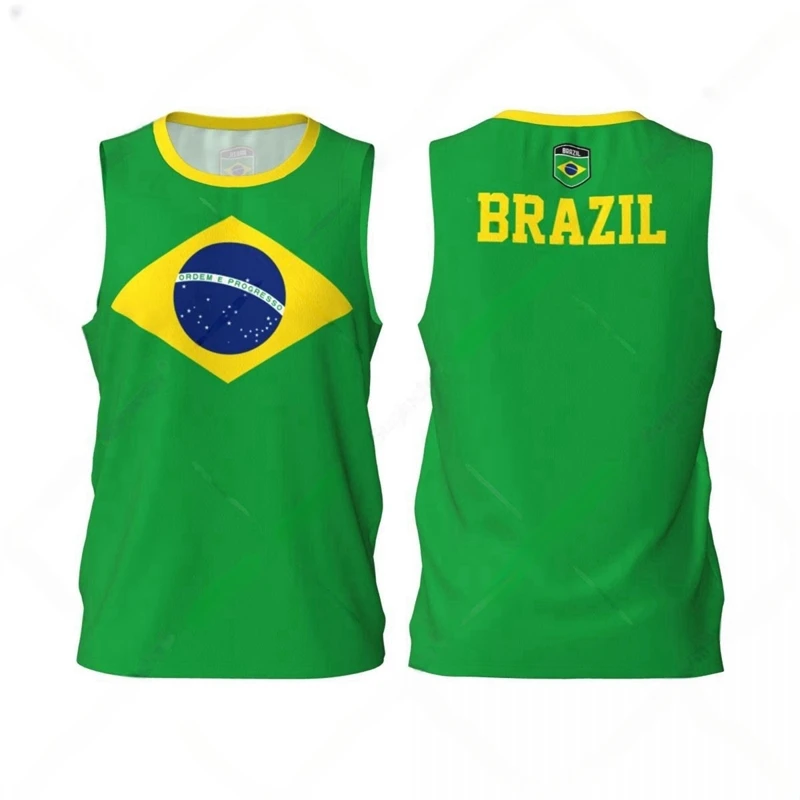 Beazil Flag Basketball Tank Top Fashion Summer 3D National Emblem Printed Jersey Vest Loose Breathable Sports Sleeveless Tees