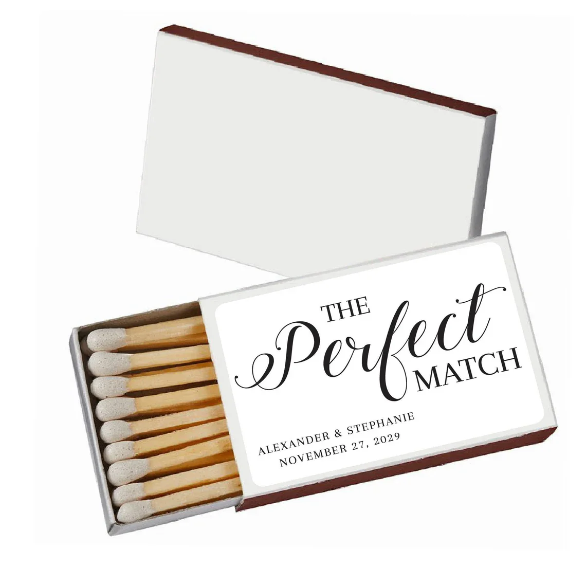 BULK Wedding Matches - A Perfect Match Design - Wedding Favor Match Boxes - Custom Party Favors - Wedding Favor Ideas - Sold in