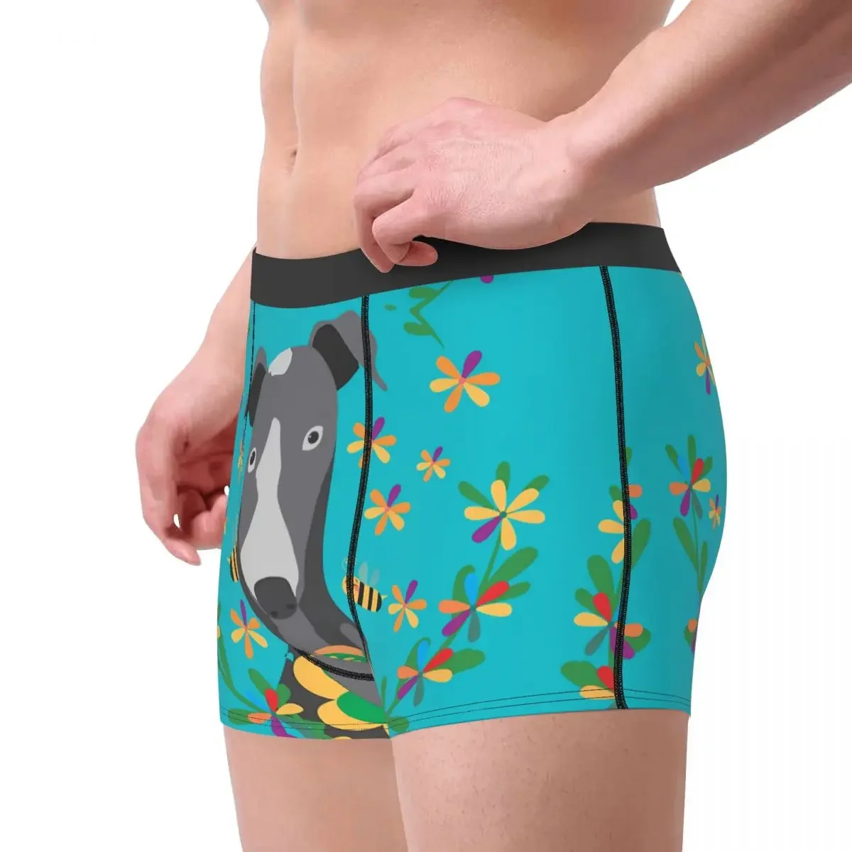 Vol Tederheid om je te geven Mannen Boxer Briefs Ondergoed Greyhound Oren Honden Zeer ademend Hoge kwaliteit verjaardagscadeaus