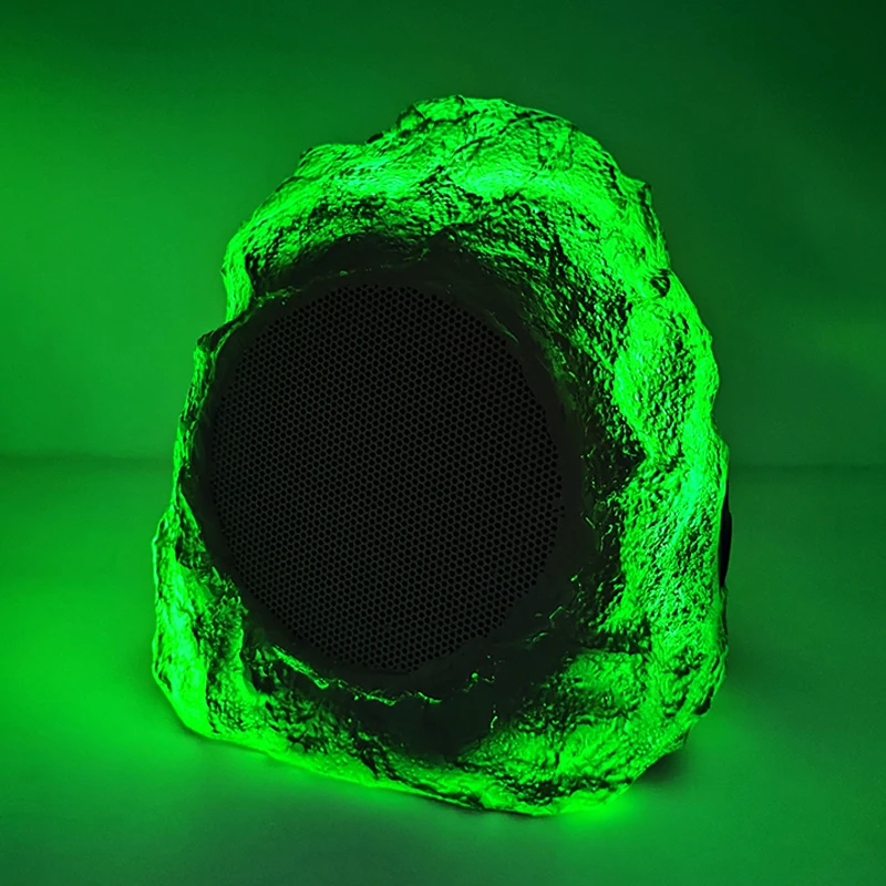 المتكلم روك شكل LED في الهواء الطلق مقاوم للماء سمّاعات بلوتوث صغيرة جديد 2025 جودة عالية الموسيقى حديقة ساحة فناء سطح السفينة الفناء الخلفي