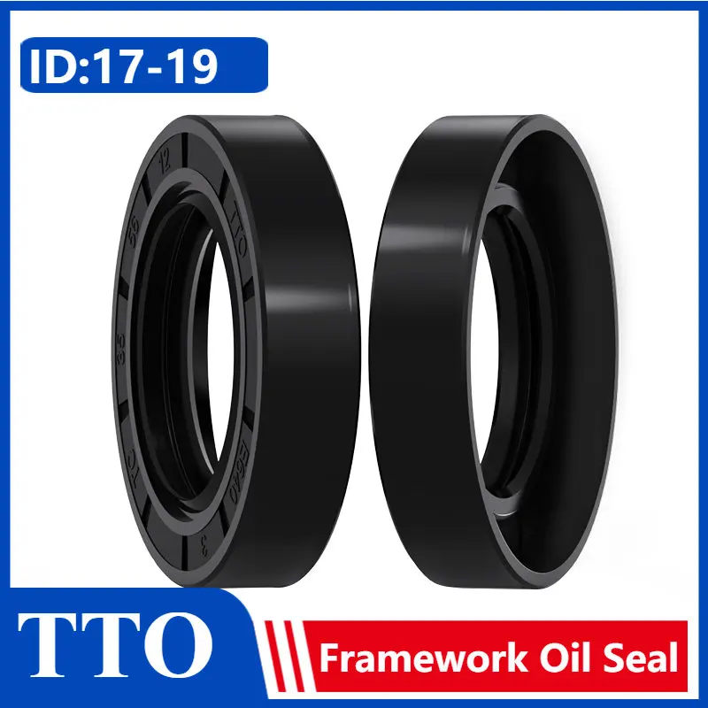 TTO rubber skeleton oil seal FB/TC17 18 19 20*24 25 26 30 32 35*6 7/8 10 NBR double lip seal for rotating shaft