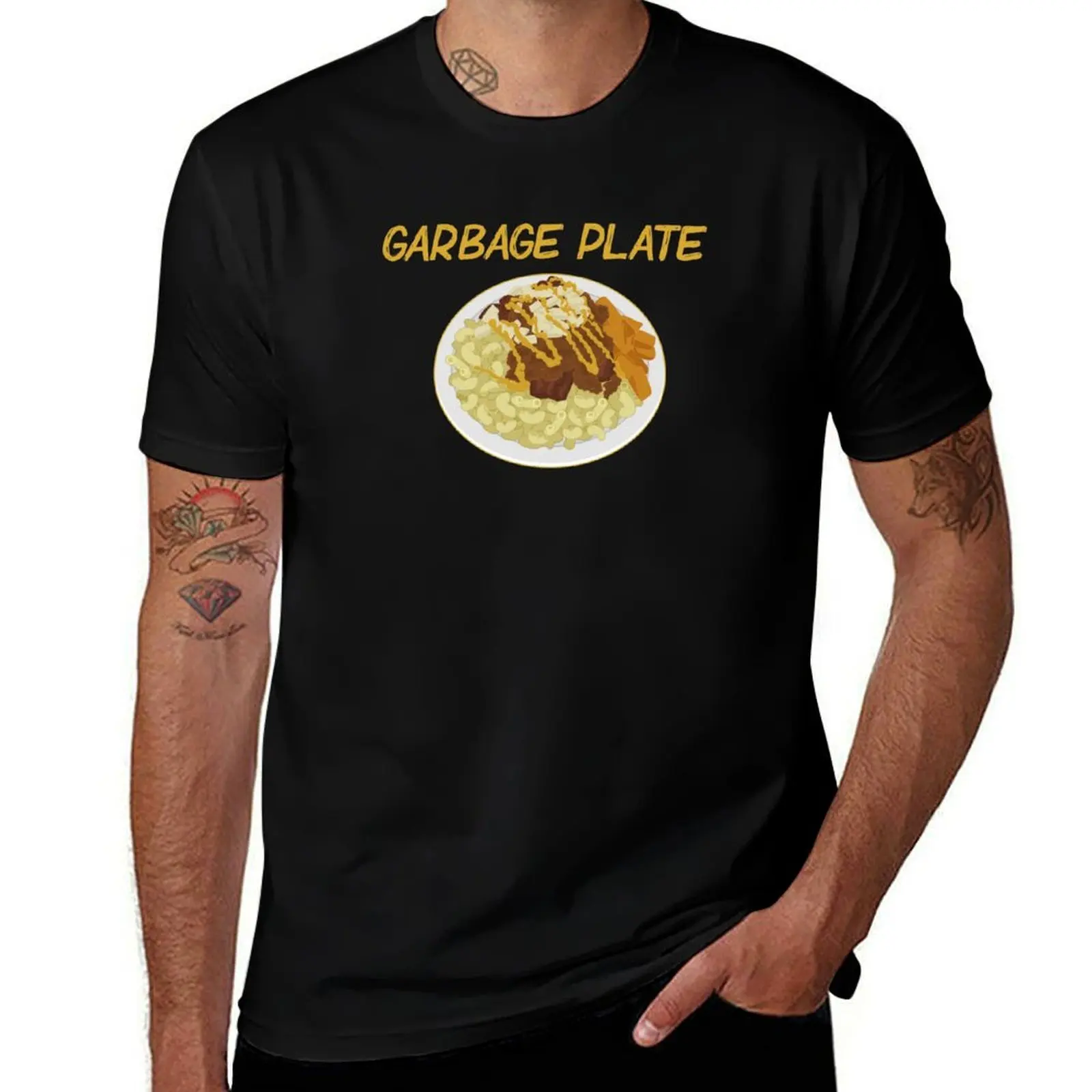 Футболка с надписью «You Had Me At Garbage Plate Rochester NY Foodie Quote», повседневная, в уличном стиле, с коротким рукавом
