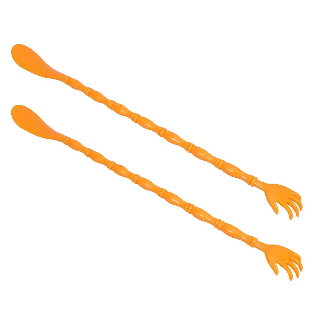 2 Pcs Tickling Scratching Stick Tickle Shoehorn Plastic Back Scratcher Scratchers Scracher Pp for Men Women Hand