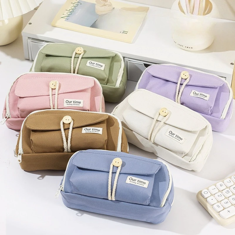 Large Capacity Versatile Japanese Pencil Case Stationery Box for Female Primary School Students Junior High School Pencil Bag