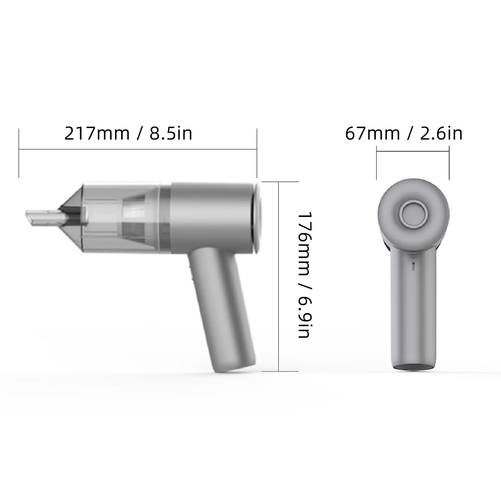 Портативный маленький очиститель клавиатуры, медный бесщеточный двигатель, аккумулятор 2500 мАч, 3 в 1, сжатый пылесос, 11 кПа, 2 мощности всасывания для домашних животных