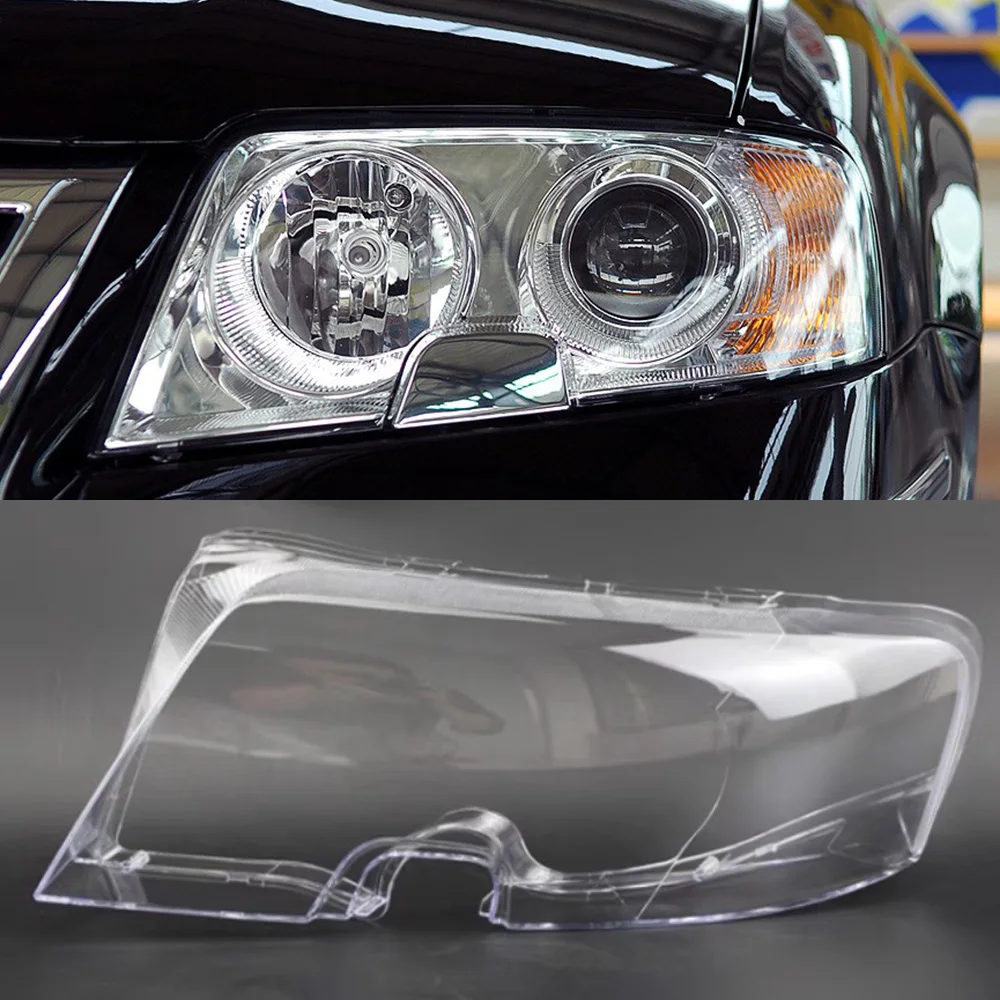 A Pair Headlamp Transparent Lens Shell For Skoda Superb Mk1 3U 2002‑2008 Clear Headlight Cover Car Head Lamp Lens Housing Shell
