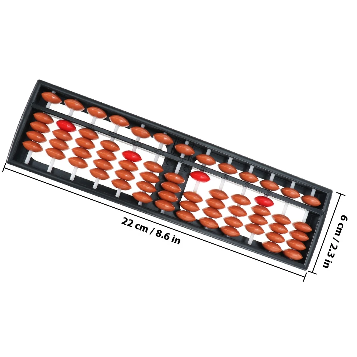 13 Rods Brown Abacus Simulation Plastic Arithmetic Calculating Device for Children Mathematics Learning Educational Aid