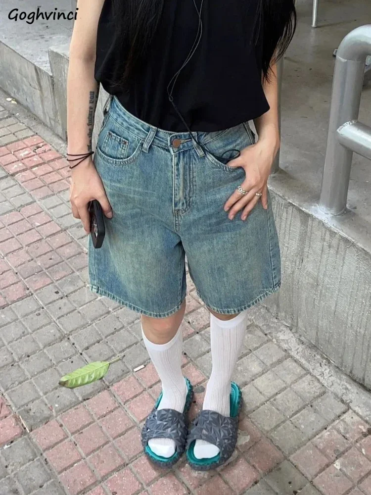 S-3XL Diz boyu Kot Kadın Erkek Arkadaşı Unisex Vintage Gevşek Yaz Sokak Basit Temel Eğlence Ulzzang Tüm Maç denim pantolon