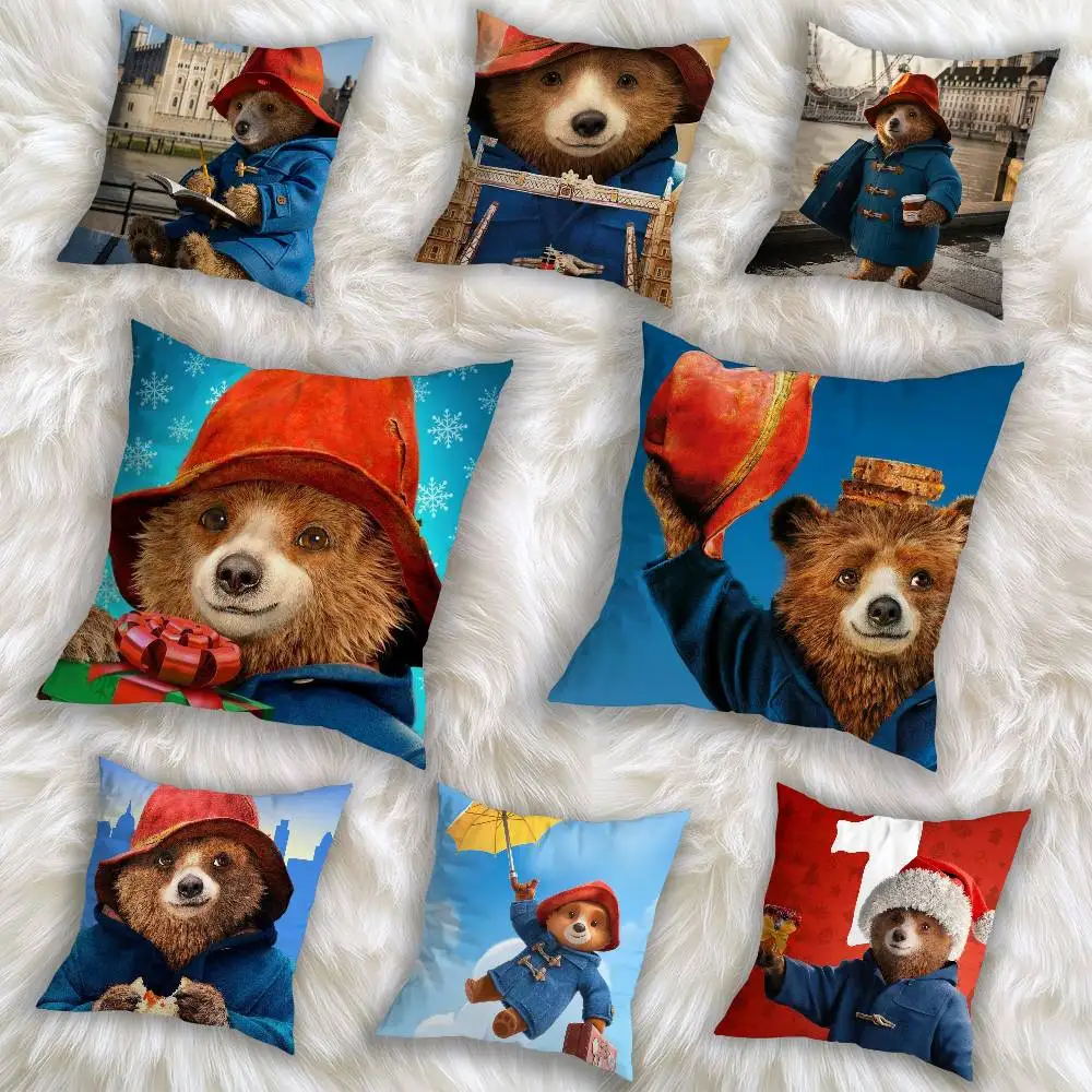 

Fluffy Paddington Bear moive pillow cover living room sofa cushion cover bedroom room bed pillow cover home decoration