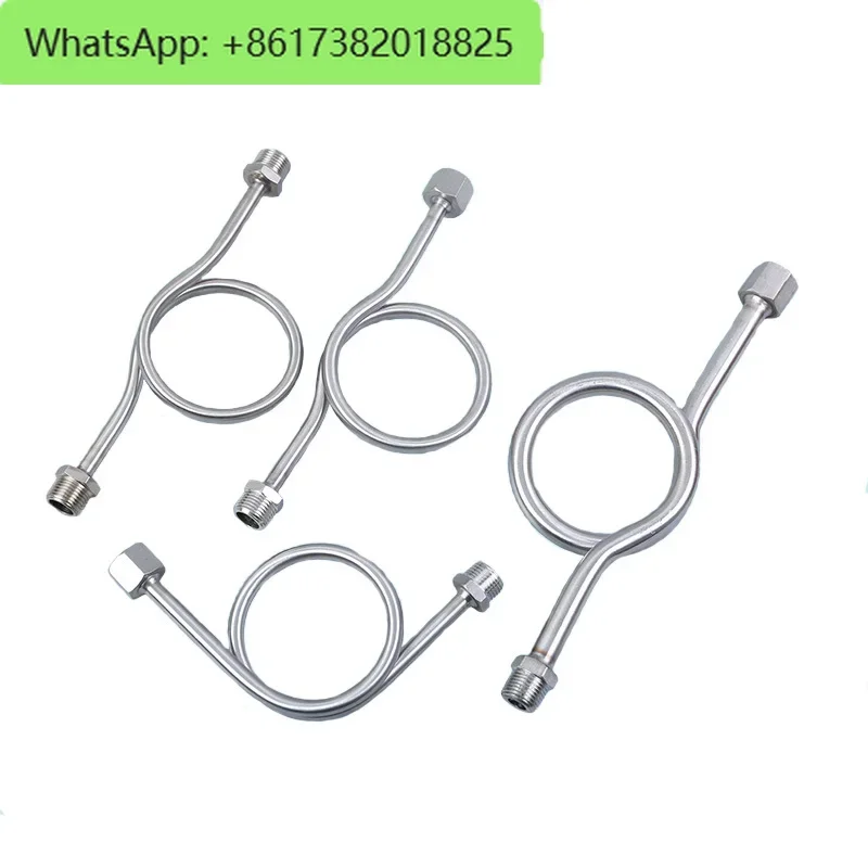 

China supplier stainless steel 1/2 male to female pressure gauge Ring syphon for pressure measuring instruments