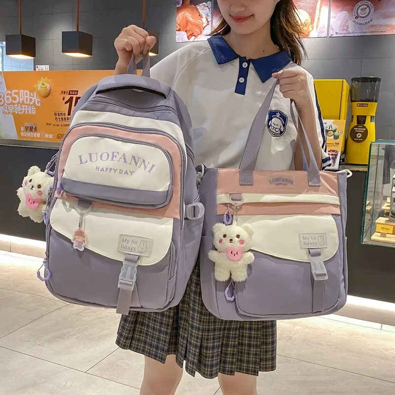 Cute School Backpacks Waterproof Large Capacity Schoolbags for Kids Students Teenagers Fashion Women Casual Travel Shoulder Bags