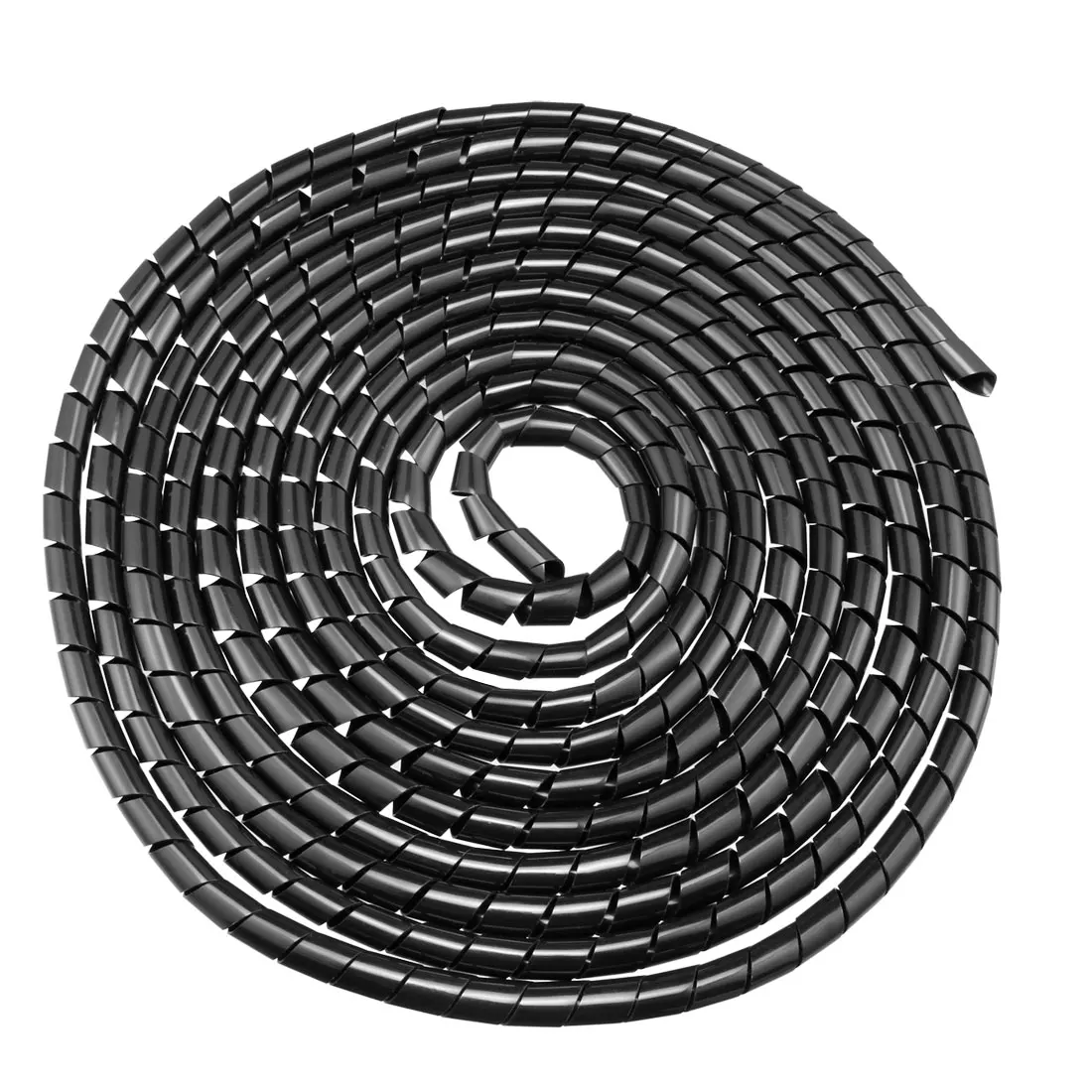 PE Polyethylene Spiral Wire Cord Wrap Tubing, Flexible Cable Organizer, Cord Protector Storage Pipe for Computer Wire Management