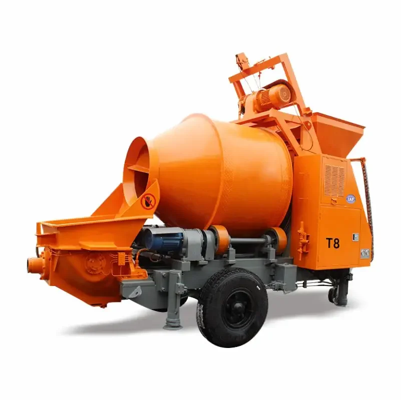 Concrete Mixer With Pump Concrete Mixer Pump All-in-One Machine Concrete Mixing  Delivery Conveying  Pump Die sel Electric Force