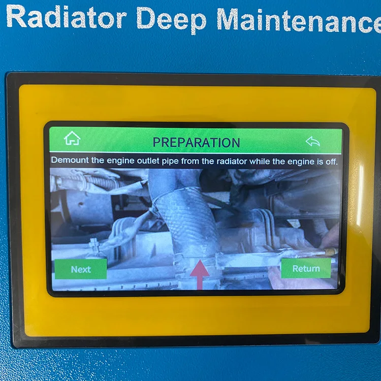 7 หน้าจอสัมผัสระบบระบายความร้อนหม้อน้ําอัตโนมัติฟลัชสารป้องกันการแข็งตัวแทนที่สวิตช์น้ําหล่อเย็น