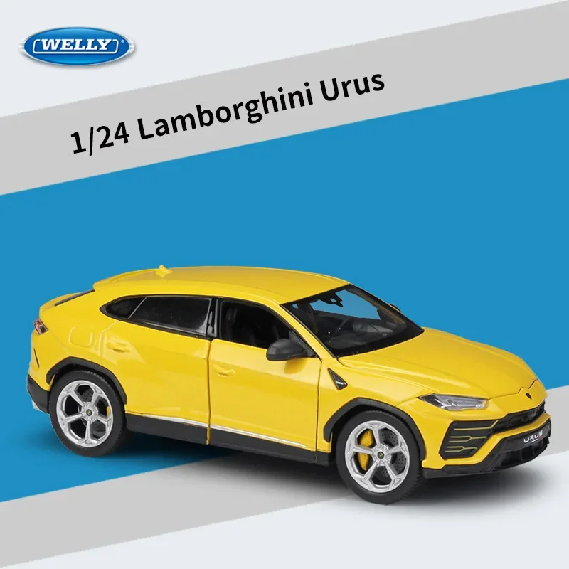 WELLY 1:24 Lamborghini Urus SUV Die-cast Alloy Car Model Toys Collectible Miniature Cars Model Decoration Holiday Gift Wholesale