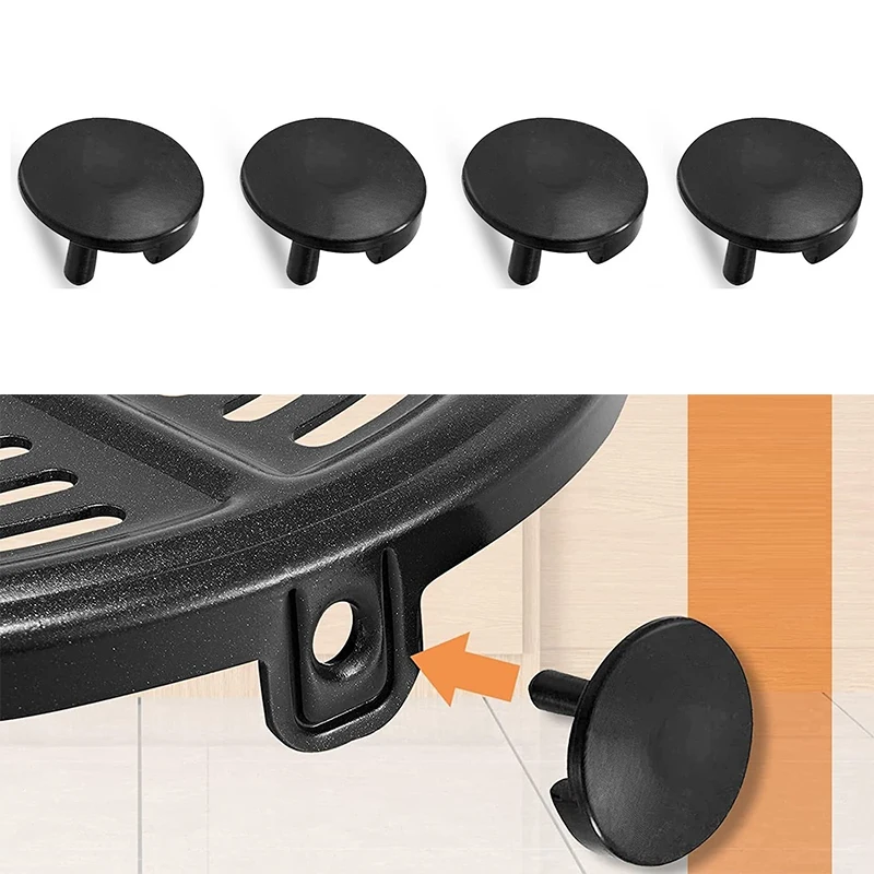 4 Stuks Lucht Friteuse Rubber Tips Vervangende Dop Deksel Voor Lucht Friteuse Grill Pan Rubber Bumpers Keuken Gereedschap