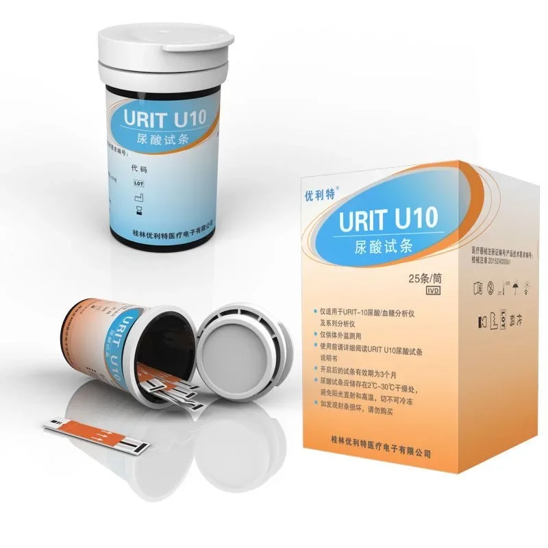 URIT U10 Medical uric acid test strip  30/50 pieces household uric acid test for gout patients detect