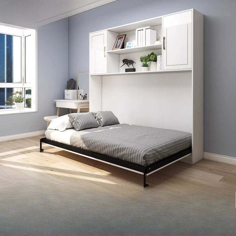 

Invisible bed, wall wardrobe, integrated study folding side-turning multifunctional hidden Murphy bed hardware ac