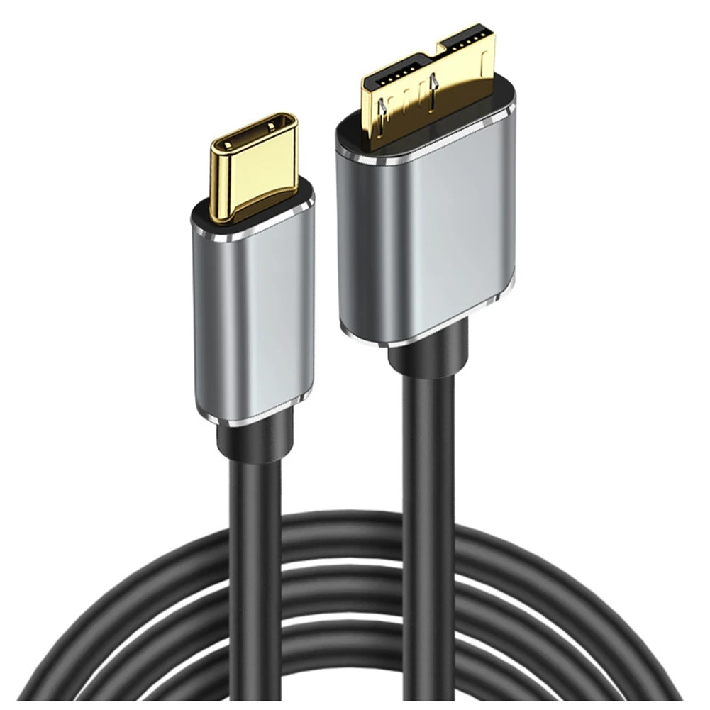 Fits for 5Gbps USB Type C to Micro-B 3.0 Cable 3A Quick Charging for Laptop Hard Drive Disk Smartphone Micro-B Wire Cord, 0.5M